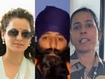 Actor-MP Kangana Ranaut, farmers' leader Sher Singh Mahival, CISF Constable Kulwinder Kaur.
