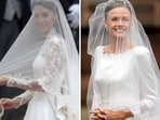 Kate Middleton's lookalike Olivia Henson arrives for her wedding. Kate Middleton's lookalike Olivia Henson arrives for her wedding.