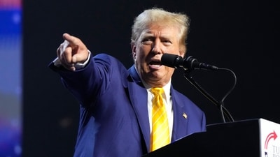 Republican presidential candidate, former President Donald Trump speaks at a campaign rally, Thursday, June 6, 2024, in Phoenix. (AP Photo/Rick Scuteri) (AP) Republican presidential candidate, former President Donald Trump speaks at a campaign rally, Thursday, June 6, 2024, in Phoenix. (AP Photo/Rick Scuteri) (AP)
