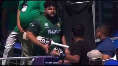 Azam Khan charges towards spectator for abusing him in USA vs Pakistan match Azam Khan charges towards spectator for abusing him in USA vs Pakistan match