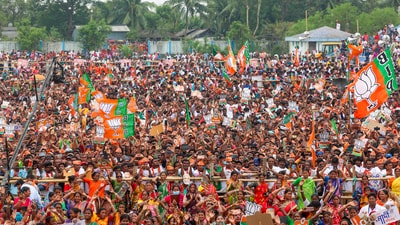 **EDS: SCREENSHOT VIA narendramodi.in** Mathurapur: BJP supporters during Prime Minister Narendra Modi's campaign rally for Lok Sabha polls, in Mathurapur, West Bengal, Wednesday, May 29, 2024. (PTI Photo) (PTI05_29_2024_000068B) (PTI) **EDS: SCREENSHOT VIA narendramodi.in** Mathurapur: BJP supporters during Prime Minister Narendra Modi's campaign rally for Lok Sabha polls, in Mathurapur, West Bengal, Wednesday, May 29, 2024. (PTI Photo) (PTI05_29_2024_000068B) (PTI)
