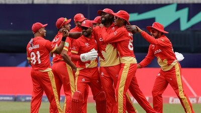 Canada followed up USA's extraordinary win over Pakistan on Thursday by beating Ireland by 12 runs on Saturday. This meant that an associate team have beaten a Test playing side on two consecutive days at the 2024 T20 World Cup. (PTI) Canada followed up USA's extraordinary win over Pakistan on Thursday by beating Ireland by 12 runs on Saturday. This meant that an associate team have beaten a Test playing side on two consecutive days at the 2024 T20 World Cup. (PTI)