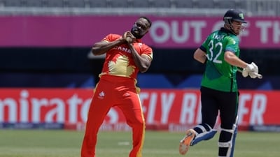 Ireland made a late comeback with George Dockrell and Mark Adair putting up 62 off 41 balls between them for the seventh wicket. It came down to Ireland needing 17 to win off the final over. Jeremy Gordon gave just four runs away and took his second wicket in the final over and Canada thus won the match. (PTI) Ireland made a late comeback with George Dockrell and Mark Adair putting up 62 off 41 balls between them for the seventh wicket. It came down to Ireland needing 17 to win off the final over. Jeremy Gordon gave just four runs away and took his second wicket in the final over and Canada thus won the match. (PTI)