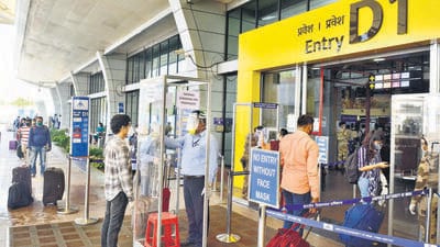 The pilot hovered over Pune Airport as he was not able to get clearance to land. (REPRESENTATIVE PIC) The pilot hovered over Pune Airport as he was not able to get clearance to land. (REPRESENTATIVE PIC)