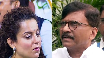 Actor-turned-politician Kangana Ranaut and Shiv Sena (UBT) MP Sanjay Raut Actor-turned-politician Kangana Ranaut and Shiv Sena (UBT) MP Sanjay Raut