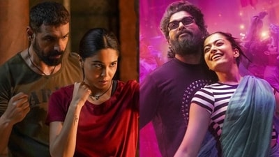 John Abraham's Vedaa and Allu Arjun's Pushpa 2 The Rule will release on August 15. John Abraham's Vedaa and Allu Arjun's Pushpa 2 The Rule will release on August 15.