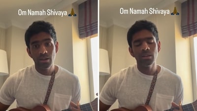 USA vs Pakistan, T20 World Cup: The image shows Saurabh Netravalkar singing Om Namah Shivaya in an old video. (Instagram/@saurabh_netra)