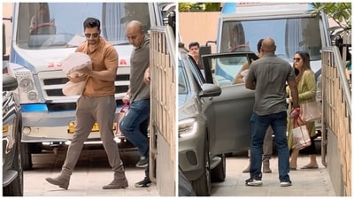 Varun Dhawan and Natasha Dalal took their baby home on June 7. Varun Dhawan and Natasha Dalal took their baby home on June 7.