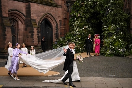 Groom Hugh Grosvenor, Duke of Westminster, and bride Olivia Henson (AFP) Groom Hugh Grosvenor, Duke of Westminster, and bride Olivia Henson (AFP)
