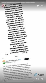 Kangana Ranaut's Instagram post. Kangana Ranaut's Instagram post.