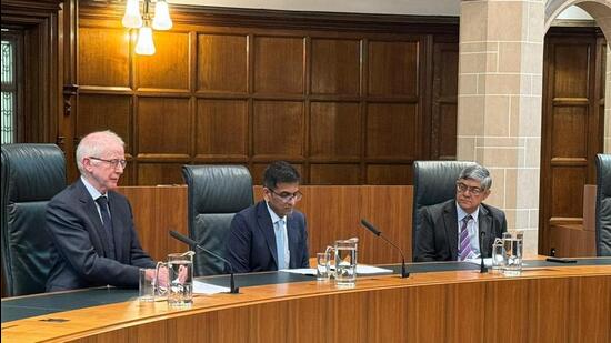 He was delivering his address at the Supreme Court of the United Kingdom on Thursday evening. (HT photo)