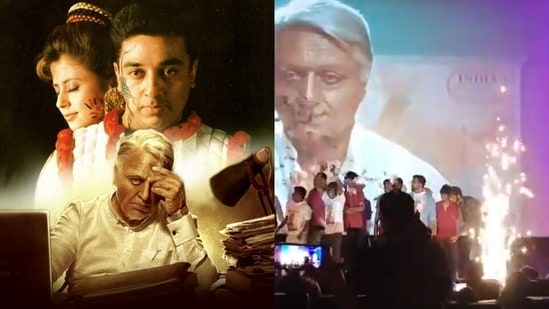 Firecrackers were lit inside the theatre during the screening of Indian in Chennai.