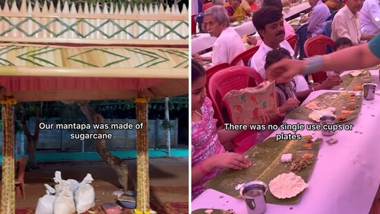 The image shows glimpses of a doctor’s ‘Zero waste wedding’. (Instagram/@herbeshwar)