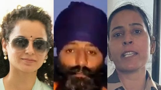 Actor-MP Kangana Ranaut, farmers' leader Sher Singh Mahival, CISF Constable Kulwinder Kaur.