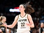 WASHINGTON, DC - JUNE 07: Caitlin Clark #22 of the Indiana Fever reacts to a call in the fourth quarter against the Washington Mystics at Capital One Arena on June 07, 2024 in Washington, DC. WASHINGTON, DC - JUNE 07: Caitlin Clark #22 of the Indiana Fever reacts to a call in the fourth quarter against the Washington Mystics at Capital One Arena on June 07, 2024 in Washington, DC.