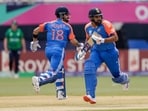 India's captain Rohit Sharma, right, and partner Virat Kohli run between wickets to score against Ireland during an ICC Men's T20 World Cup cricket match at the Nassau County International Cricket Stadium in Westbury, New York India's captain Rohit Sharma, right, and partner Virat Kohli run between wickets to score against Ireland during an ICC Men's T20 World Cup cricket match at the Nassau County International Cricket Stadium in Westbury, New York