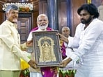New Delhi, Jun 7 (ANI): Prime Minister Narendra Modi being felicitated by Telugu Desam Party (TDP) Chief N Chandrababu Naidu and Jana Sena Party Chief Pawan Kalyan during the National Democratic Alliance (NDA) Parliamentary Party meeting, at the Samvidhan Sadan, in New Delhi on Friday. (ANI Photo) New Delhi, Jun 7 (ANI): Prime Minister Narendra Modi being felicitated by Telugu Desam Party (TDP) Chief N Chandrababu Naidu and Jana Sena Party Chief Pawan Kalyan during the National Democratic Alliance (NDA) Parliamentary Party meeting, at the Samvidhan Sadan, in New Delhi on Friday. (ANI Photo)
