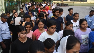 Medical aspirants and the public across the country expressed dissatisfaction with the NEET UG 2024 results that the National Testing Agency (NTA) declared on June 4, 2024. (By HT Photographer Santosh Kumar) Medical aspirants and the public across the country expressed dissatisfaction with the NEET UG 2024 results that the National Testing Agency (NTA) declared on June 4, 2024. (By HT Photographer Santosh Kumar)