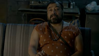 Anurag Kashyap as Kazbe in a scene from Bad Cop. Anurag Kashyap as Kazbe in a scene from Bad Cop.