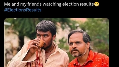 Election Results 2024 memes An X user shared this meme amid the counting of votes. (X/@iamjavedjhan_07)