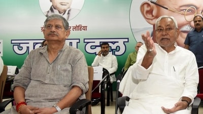 Lalan Singh (left) with Bihar CM and JD(U) chief Nitish Kumar (File Photo) Lalan Singh (left) with Bihar CM and JD(U) chief Nitish Kumar (File Photo)
