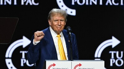Former US President and 2024 Republican presidential candidate Donald Trump gestures during a town hall event at Dream City Church in Phoenix, Arizona, on June 6, 2024. (Photo by Jim WATSON / AFP) (AFP) Former US President and 2024 Republican presidential candidate Donald Trump gestures during a town hall event at Dream City Church in Phoenix, Arizona, on June 6, 2024. (Photo by Jim WATSON / AFP) (AFP)