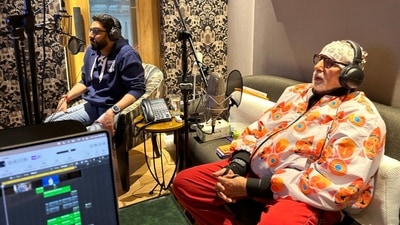 Amitabh Bachchan shared new pictures with son Abhishek Bachchan. Amitabh Bachchan shared new pictures with son Abhishek Bachchan.