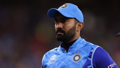 Dinesh Karthik during the T20 World Cup 2022 (file photo) Dinesh Karthik during the T20 World Cup 2022 (file photo)