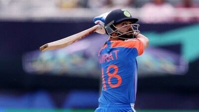 Virat Kohli of India plays a shot during the ICC Men's T20 Cricket World Cup West Indies & USA 2024 match between India and Ireland at Nassau County International Cricket Stadium (Getty Images via AFP) Virat Kohli of India plays a shot during the ICC Men's T20 Cricket World Cup West Indies & USA 2024 match between India and Ireland at Nassau County International Cricket Stadium (Getty Images via AFP)