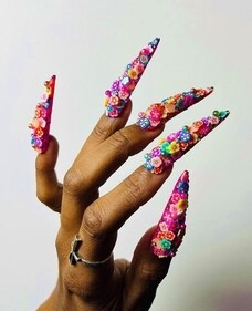 3D nails can be a big hit for the wedding season (Instagram) 3D nails can be a big hit for the wedding season (Instagram)