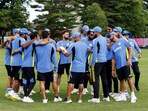 India's captain Rohit Sharma, Virat Kohli and teammates during a practice session ahead of ICC T20 World Cup match against Pakistan, in New York India's captain Rohit Sharma, Virat Kohli and teammates during a practice session ahead of ICC T20 World Cup match against Pakistan, in New York
