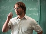 This image released by Netflix shows Glen Powell in a scene from "Hit Man." (Netflix via AP)