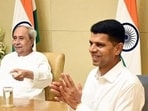 BJD chief Naveen Patnaik and his close aide VK Pandian. (File) BJD chief Naveen Patnaik and his close aide VK Pandian. (File)