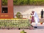 Prime Minister-elect Narendra Modi pays tribute at the War Memorial, ahead of his swearing-in ceremony as prime minister for the third consecutive term. Prime Minister-elect Narendra Modi pays tribute at the War Memorial, ahead of his swearing-in ceremony as prime minister for the third consecutive term.