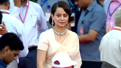 Newly elected BJP MP Kangana Ranaut attends the oath-taking ceremony at Rashtrapati Bhavan in New Delhi. (ANI) Newly elected BJP MP Kangana Ranaut attends the oath-taking ceremony at Rashtrapati Bhavan in New Delhi. (ANI)
