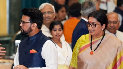 Anurag Thakur and Smriti Irani (PTI Photo) Anurag Thakur and Smriti Irani (PTI Photo)