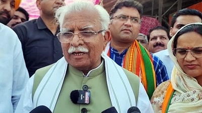 Former Haryana chief minister Manohar Lal Khattar on Sunday was sworn in as the Union Cabinet minister. Former Haryana chief minister Manohar Lal Khattar on Sunday was sworn in as the Union Cabinet minister.