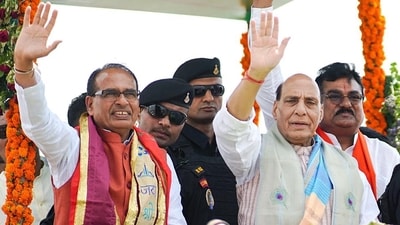Shivraj Singh Chouhan (left) and Rajnath Singh (File Photo) Shivraj Singh Chouhan (left) and Rajnath Singh (File Photo)