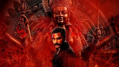 Vishwak Sen in a still from Gangs of Godavari which is releasing on Netflix. Vishwak Sen in a still from Gangs of Godavari which is releasing on Netflix.