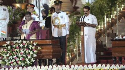 BJP leader George Kurian takes oath as minister at the swearing-in ceremony of the new Union government, at Rashtrapati Bhavan in New Delhi, Sunday, June 9, 2024. (PTI Photo/Atul Yadav) BJP leader George Kurian takes oath as minister at the swearing-in ceremony of the new Union government, at Rashtrapati Bhavan in New Delhi, Sunday, June 9, 2024. (PTI Photo/Atul Yadav)