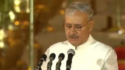 BJP leader Inderjit Singh took oath as a Cabinet Union Minister on Sunday at Rashtrapati Bhavan. (ANI) BJP leader Inderjit Singh took oath as a Cabinet Union Minister on Sunday at Rashtrapati Bhavan. (ANI)