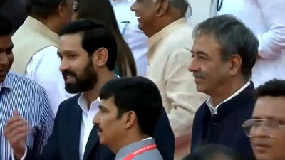 Actor Vikrant Massey and filmmaker Rajkumar Hirani were among the attendees at PM Modi's oath ceremony in Delhi's Rashtrapati Bhavan on Sunday. (ANI) Actor Vikrant Massey and filmmaker Rajkumar Hirani were among the attendees at PM Modi's oath ceremony in Delhi's Rashtrapati Bhavan on Sunday. (ANI)