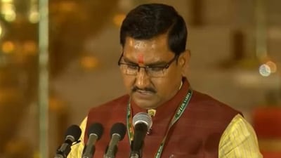 President Droupadi Murmu administers the oath of office to BJP leader Tokhan Sahu, at the swearing-in ceremony held at Rashtrapati Bhavan, in New Delhi, Sunday, June 9, 2024. President Droupadi Murmu administers the oath of office to BJP leader Tokhan Sahu, at the swearing-in ceremony held at Rashtrapati Bhavan, in New Delhi, Sunday, June 9, 2024. 