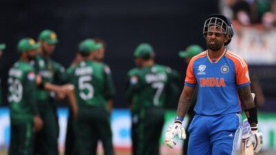 Suryakumar Yadav was dismissed for just 7 against Pakistan. (REUTERS)