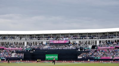 The match was plagued by rain delays in the beginning, with toss being delayed by half an hour and the match going on to be delayed by just under an hour. There was another rain delay after Rohit Sharma scored eight runs in the first over.&nbsp; (AP)