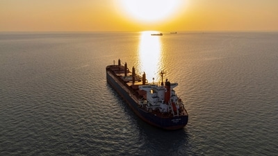 Two ships caught on fire after being hit by projectiles off Yemen's Aden, two UK maritime agencies reported on Sunday. (Representational picture) (AFP) Two ships caught on fire after being hit by projectiles off Yemen's Aden, two UK maritime agencies reported on Sunday. (Representational picture) (AFP)
