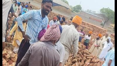 The collapse of a rice mill wall in Kankuwal Bhaguna village of Sangrur district had left two others injured. The collapse of a rice mill wall in Kankuwal Bhaguna village of Sangrur district had left two others injured.