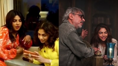 Sharmin Segal with Priyanka Chopra Jonas and Sanjay Leela Bhansali Sharmin Segal with Priyanka Chopra Jonas and Sanjay Leela Bhansali