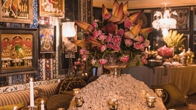 Sonam Kapoor's Mumbai house had heaps of flowers on the tables, several paintings adorning the colourful panelled walls and screamed luxury from every corner when she and businessman-husband Anand Ahuja hosted legendary footballer David Beckham during his 2023 India visit. Sonam Kapoor's Mumbai house had heaps of flowers on the tables, several paintings adorning the colourful panelled walls and screamed luxury from every corner when she and businessman-husband Anand Ahuja hosted legendary footballer David Beckham during his 2023 India visit.