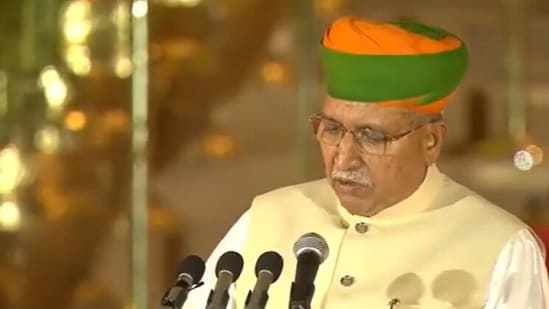 BJP leader Arjun Ram Meghwal took as Union Minister in the Prime Minister Narendra Modi-led NDA government on Sunday.(ANI)